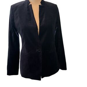 Banana Republic Jacket Blue Womens Sz 6 Blazer Coat One Button Front Lined